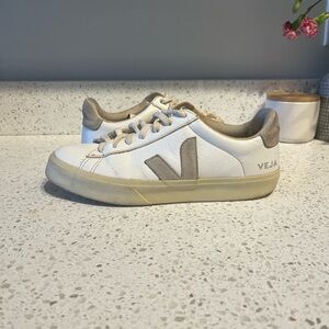 Veja White and Grey Sneakers